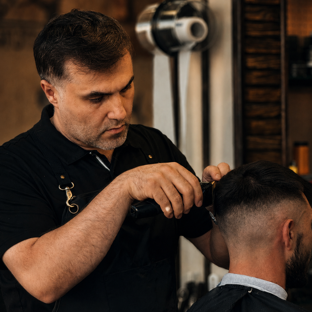 Barber services Golders Green - MORI & GUY barbershop interior on Finchley Road
